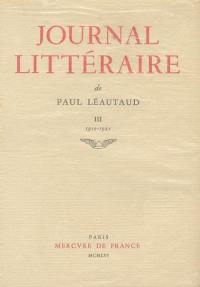 Journal littéraire. Vol. 3. 1910-1921