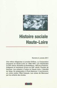 Histoire sociale Haute-Loire, n° 2