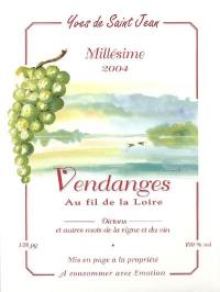 Vendanges au fil de la Loire : dictons et autres mots de la vigne et du vin : millésime 2004
