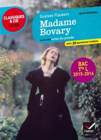 Madame Bovary : suivi des actes du procès : bac terminale L 2015-2016
