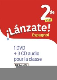 Lanzate ! Espagnol 2de, A2-B1 : 1 DVD + 3 CD audio pour la classe : MP3 et MP4 inclus