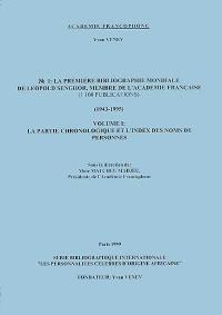 La première bibliographie mondiale de Léopold Senghor, membre de l'Académie française : 1.100 publications, 1943-1995. Vol. 1. La partie chronologique et l'index des noms de personnes