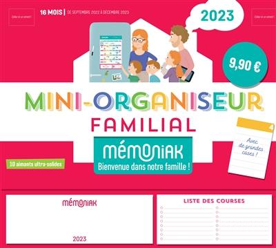 Mini-organiseur familial 2023 : 16 mois, de septembre 2022 à décembre 2023
