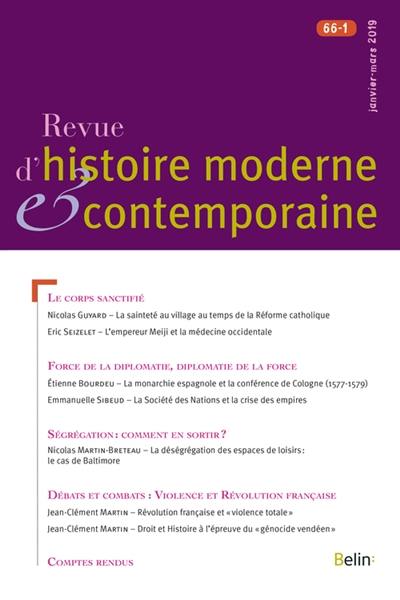 Revue d'histoire moderne et contemporaine, n° 66-1