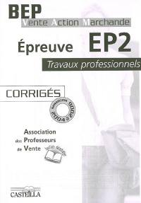 Epreuve EP2, travaux professionnels, BEP vente action marchande : corrigés, sessions 2004 à 2006