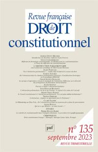 Revue française de droit constitutionnel, n° 135. L'obstruction parlementaire
