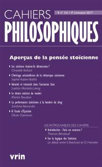 Cahiers philosophiques, n° 151. Aperçus de la pensée stoïcienne