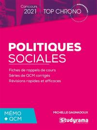 Politiques sociales, mémo + QCM : concours 2021