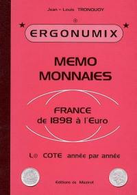 Mémo monnaies : France, de 1898 à l'euro