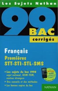 Français premières STT STI STL SMS, bac 99