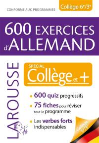 600 exercices d'allemand : spécial collège et + : conforme aux programmes