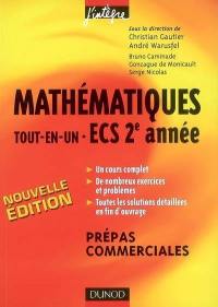 Mathématiques tout-en-un, ECS 2e année : cours, exercices et problèmes