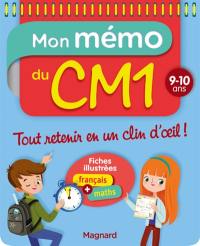 Mon mémo du CM1 : 9-10 ans : fiches illustrées français + maths