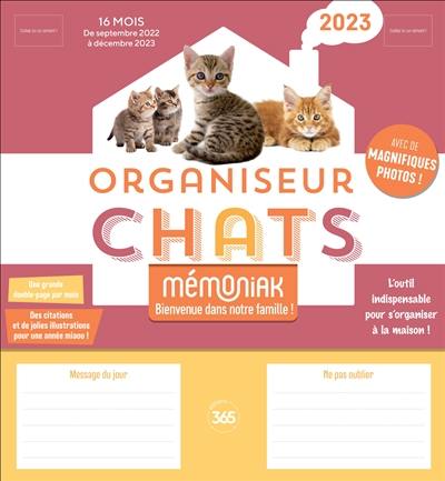 Organiseur chats 2023 : 16 mois, de septembre 2022 à décembre 2023