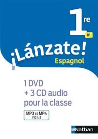 Lanzate ! espagnol 1re, B1 : 1 DVD + 3 CD audio pour la classe : MP3 et MP4 inclus