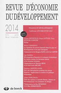 Revue d'économie du développement, n° 2 (2014). Finance et développement