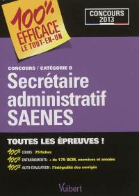 Secrétaire administratif SAENES : concours catégorie B
