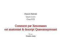 Comment par Xenomanes est anatomisé & descript Quaresmeprenant : Quart-Livre, chap. XXX