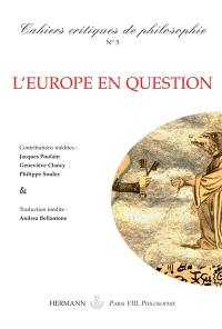 Cahiers critiques de philosophie, n° 5. L'Europe en question