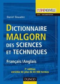 Dictionnaire Malgorn des sciences et techniques : français-anglais