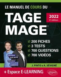 Le manuel de cours du Tage Mage : 200 fiches, 3 tests, 700 questions, 700 vidéos : nouveau programme officiel, 2022