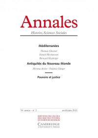 Annales, n° 2 (2021). Méditerranées