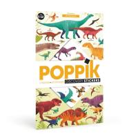 Poppik Les dinosaures : 1 poster + 72 stickers repositionnables