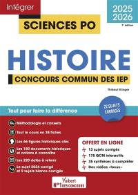 Histoire : concours commun des IEP, 2025-2026