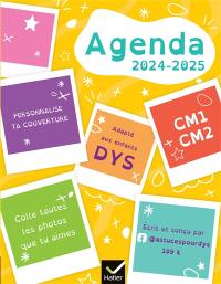 Agenda DYS 2024-2025 : primaire, CE2, CM1, CM2