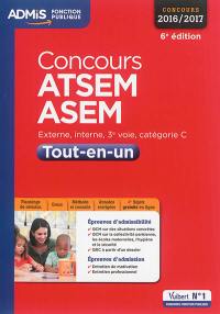 Concours ATSEM, ASEM 2016-2017 : externe, interne, 3e voie, catégorie C : tout-en-un