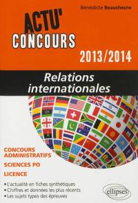 Relations internationales 2013-2014