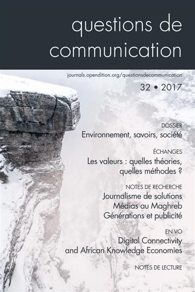 Questions de communication, n° 32. Environnement, savoirs, société