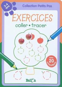 Exercices, 3-4 ans : coller, tracer