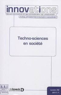 Innovations, n° 52. Techno-sciences en société