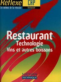 Restaurant technologie CAP restaurant : vins et autres boissons