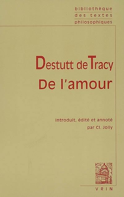 De l'amour : texte original en langue française