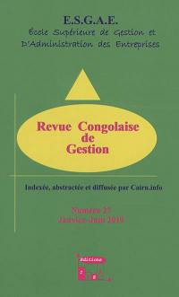 Revue congolaise de gestion, n° 27