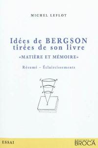 Idées de Bergson tirées de son livre Matière et mémoire : résumé, éclaircissements