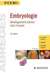 Embryologie : développement précoce chez l'humain