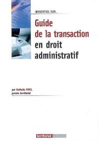Guide de la transaction en droit administratif