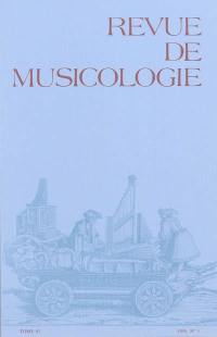 Revue de musicologie, n° 1 (1995)