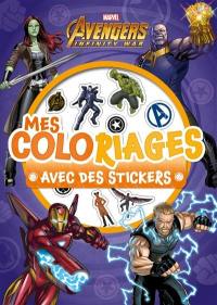 Avengers : infinity war : mes coloriages avec des stickers