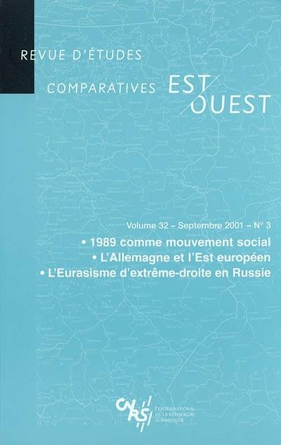 Revue d'études comparatives Est-Ouest, n° 3 (2001)
