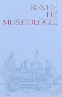 Revue de musicologie, n° 2 (1995)
