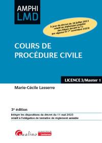 Cours de procédure civile : licence 3-master 1