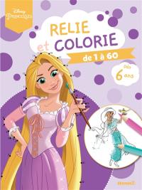 Disney princesses : relie et colorie de 1 à 60