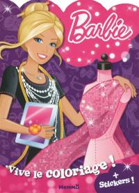 Barbie : vive le coloriage (robe noire) : + stickers