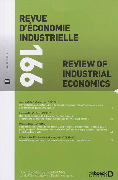 Revue d'économie industrielle, n° 166