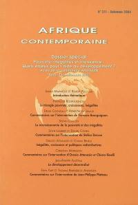 Afrique contemporaine, n° 211. Pauvreté, inégalités et croissance, quels enjeux pour l'aide au developpement ? : actes de la conférence AFD-EUDN, Paris, 13 novembre 2003