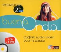 Buena onda espagnol 2de, A2-B1 : coffret audio-vidéo pour la classe